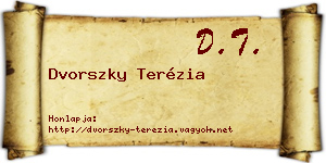 Dvorszky Terézia névjegykártya